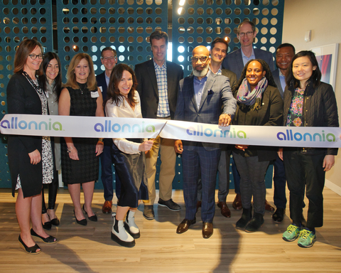 Allonnia leadership and board members are joined by business and civic leaders during the ribbon cutting ceremony at Allonnia's new headquarters on Thursday, April 20, 2023. (Photo: Business Wire)