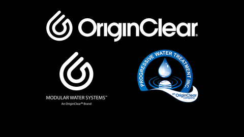 “It is highly unusual for an equipment business to nearly triple in one year,” said Tom Marchesello, OriginClear Chief Operating Officer. “My hat’s off to Marc Stevens, Mike Jenkins, Dan Early, and the entire team at Progressive Water Treatment and Modular Water Systems.” (Graphic: OriginClear)