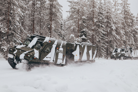 BAE Systems’ BvS10 is a world-leading all-terrain combat vehicle, with optimal maneuverability across varying terrains, including snow, ice, rock, sand, mud, swamps, and steep mountain environments. (Credit: BAE Systems)