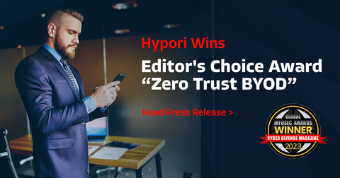 The Editor's Choice Winner for Zero Trust BYOD, Hypori Halo is the only zero trust BYOD that ensures no data at rest and guarantees 100% user privacy. Addressing the industry's biggest telework challenge - TRUST. (Photo: Business Wire)