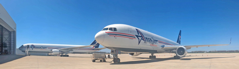 ATSG recently added two newly converted Boeing 767-300 freighters from different conversion providers. The aircraft will be leased to Amerijet. (Photo: Business Wire)