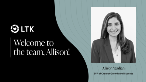 LTK, the creator-guided shopping platform, today announced the appointment of Allison Yazdian in a newly created role - Senior Vice President of Creator Growth and Success. In her role, Yazdian will be responsible for expanding the creator growth and success organization, with a focus on developing strategies and programs designed to empower creators to grow their businesses on the LTK platform, as the creator economy experiences rapid growth and the number of creators turning to LTK continues to grow. Creators applying to the LTK platform increased by nearly 80% year-over-year. (Photo: Business Wire)