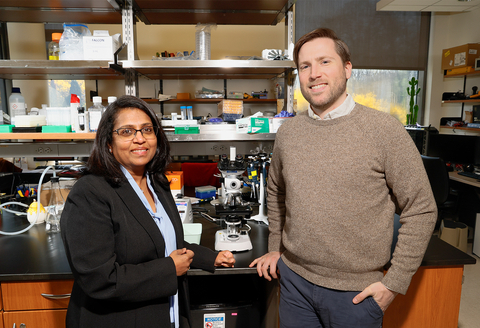 Drs. Sangeeta S. Chavan (left) and Dane Thompson (right) published the study’s results in the journal Frontiers of Immunology. (Credit: Feinstein Institutes)
