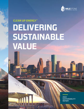 Milestone Environmental Services today released its third annual Sustainability Report, Delivering Sustainable Value, which outlines the company’s strong Sustainability performance and upgrades to its environmental, social, and governance (ESG) program. (Graphic: Business Wire)