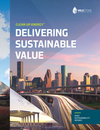 original Milestone Environmental Services today released its third annual Sustainability Report, Delivering Sustainable Value, which outlines the company’s strong Sustainability performance and upgrades to its environmental, social, and governance (ESG) program. (Graphic: Business Wire)