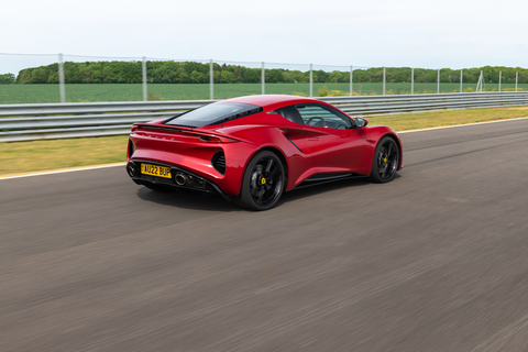 The doors, rear quarter and tailgate outer panels of the new Lotus Emira are manufactured using Teijin Automotive Technologies' proprietary TCA Ultra Lite® material. (Photo: Business Wire)