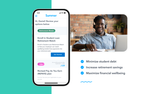 Summer's online solution is designed to help navigate and reduce student loans. (Graphic: Business Wire)