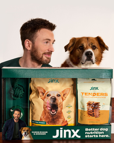 Jinx and Chris Evans Partner to Create The Dog Dream Box (Photo: Business Wire)