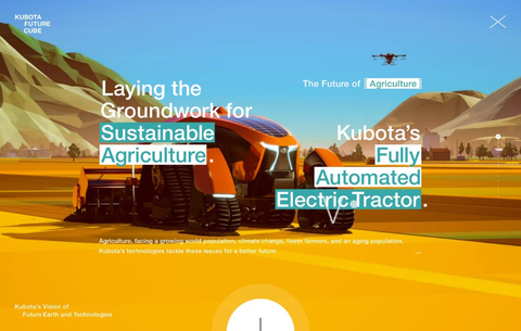 „Die Zukunft der Landwirtschaft – Vollautomatischer Elektrotraktor“ (Abbildung: Business Wire)