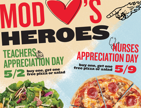 MOD Pizza's Teachers & Nurses Appreciation Day (Graphic: Business Wire)