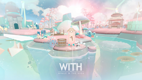 Das neue mobile Entspannungsspiel „WITH: Whale In The High“ startet seine Vorregistrierung über die Website, sowie auf Google Play und im App Store. (Grafik: Skywalk & Gravity)