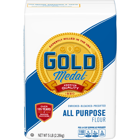 Gold Medal Bleached All Purpose Flour - 5 lb. bag with a “better if used by” date of March 27, 2024, and March 28, 2024. (Photo: Business Wire)