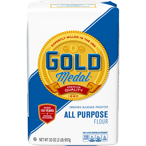 Gold Medal Bleached All Purpose Flour - 2 lb. bag with a “better if used by” date of March 27, 2024, and March 28, 2024. (Photo: Business Wire)