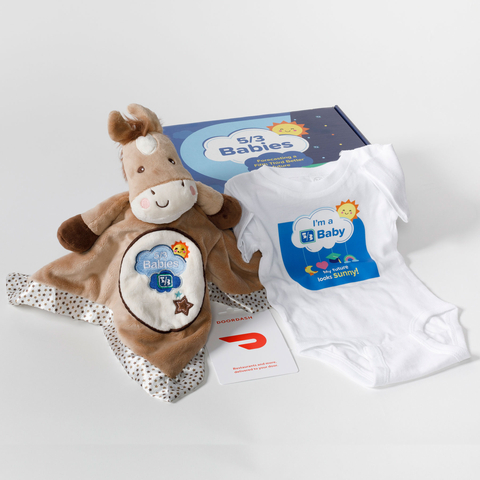 The Louisville newborns received a horse stuffed animal, since it is Derby Week. Charlotte newborns received a matchbox version of the No. 17 Fifth Third Bank Ford Mustang. (Photo: Business Wire)