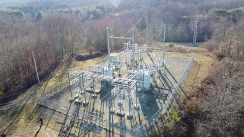 Aerial view of the substation at Corning, Ohio (Photo: Business Wire)