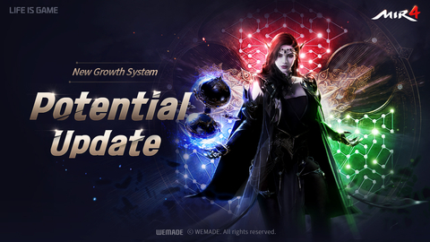 Wemade enthüllt „Potenzial-Update“ mit einem neuen Charakterwachstumssystem für MIR4 (Grafik Wemade)
