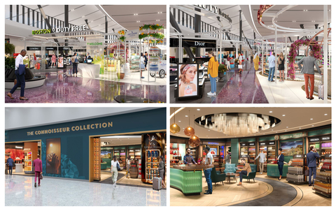 Renderings of Duty Free Stores at Boston Logan International Airport (Images are courtesy of Hudson)