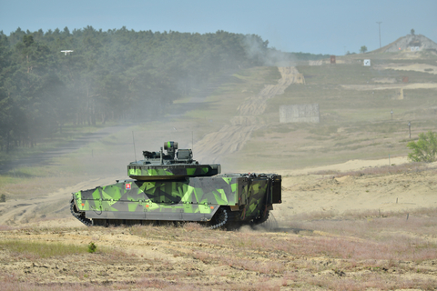 original BAE Systems' CV90MKIV participating in the government trials in Slovakia in 2021. (Credit: BAE Systems)