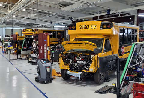 Production of Lightning ZEV4 Type A electric school buses is ramping up in Lightning’s Loveland, CO factory to address the electric school bus market that is being accelerated by major federal and state funding programs. (Photo: Lightning eMotors)