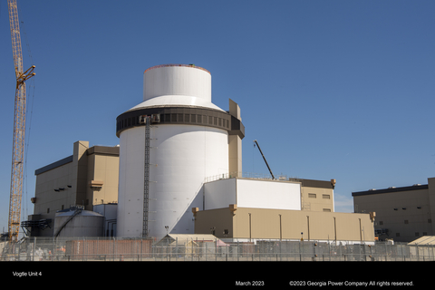 Plant Vogtle Unit 4, seen here in a photo courtesy of Georgia Power, completed hot functional testing this week. (Photo: Business Wire)