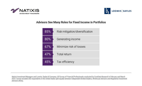 Advisors See Many Roles for Fixed Income in Portfolios (Graphic: Business Wire)