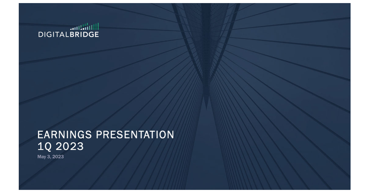 DigitalBridge Announces First Quarter 2023 Financial Results Business