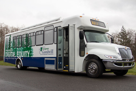 Designed by Black & Veatch, this "Digital Equity Bus" for Evergreen Goodwill of Northwest Washington serves as a mobile classroom for workforce development. (Photo: Business Wire)