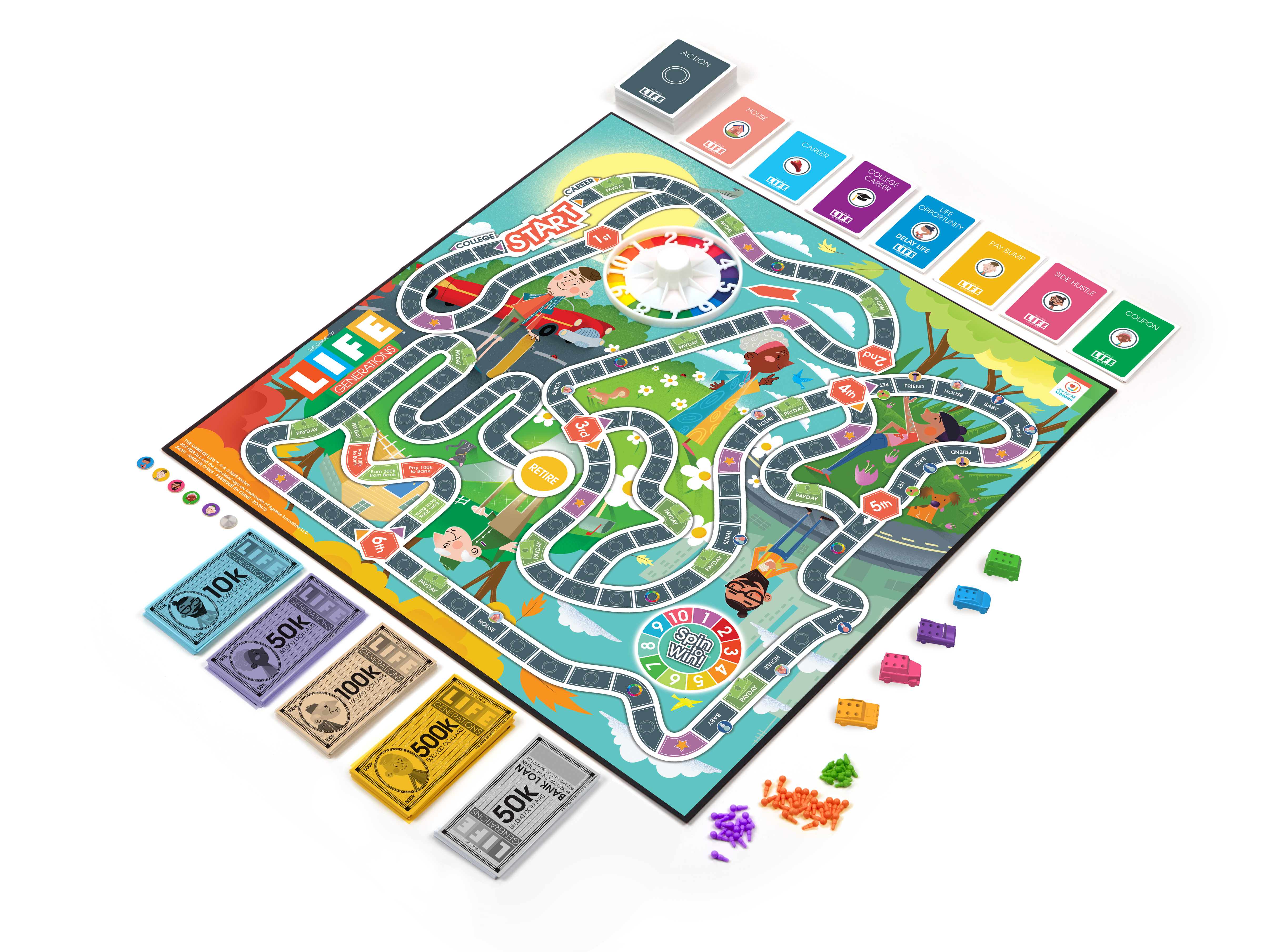  Hasbro Gaming The Game of Life Board Game : Toys & Games