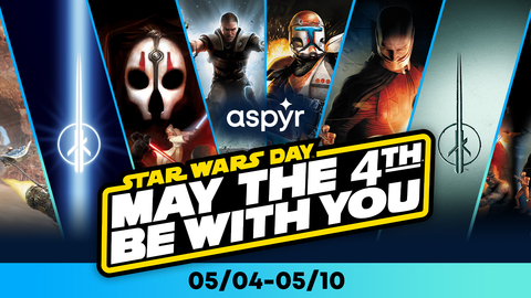 The Aspyr STAR WARS Day Celebration Sale features classic STAR WARS games and runs until May 10. (Graphic: Business Wire)