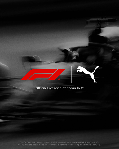 La société de sport PUMA et la Formule 1 ont signé un accord qui fera de PUMA le fournisseur officiel des courses de Formule 1, accordant à la marque le droit de produire des vêtements, des chaussures et des accessoires de marque F1.  (Graphique : Business Wire)