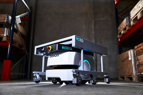 ROEQ continues its product line expansion, turning autonomous mobile robots into powerful, flexible, multi-tasking workers. At Automate 2023, the company debuts the ROEQ TMC130 solution: a top module and cart system for the OMRON LD-90x that increases payload from 90 kg (198 lb) up to 130 kg (287 lb). (Photo: Business Wire)