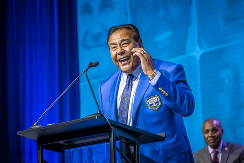 ABC’s John Quiñones delivers speech during 2023 Alumni Hall of Fame induction ceremony as he reminisces on his time spent at Boys & Girls Clubs of San Antonio’s Calderon Clubhouse, where he vividly recalls feeling safe and accepted from day one. (Photo: Business Wire)