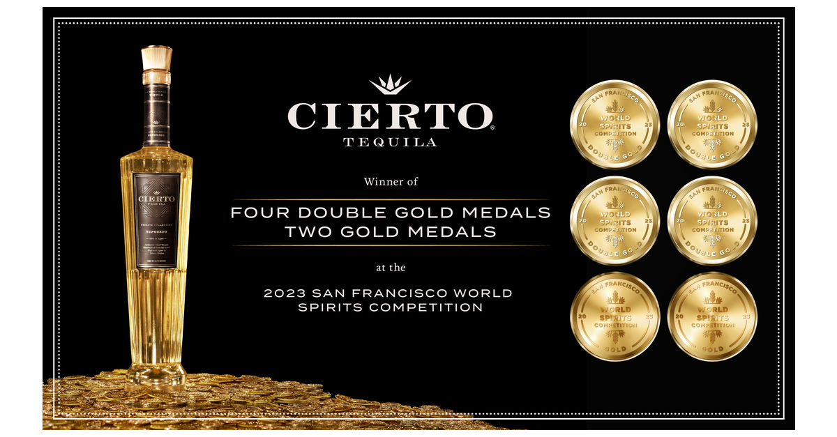 Cierto Tequila Awarded Four Double Gold Medals at the 2023 San