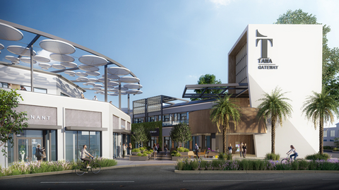Anchored by 99 Ranch Market, the iconic San Gabriel property will be reimagined as a premier lifestyle center with local and national retail, food, and beverage tenants. Sunny Skies Terrace, the property manager and developer, has retained Newmark to reposition the center and lead retail leasing. (Graphic: Business Wire)