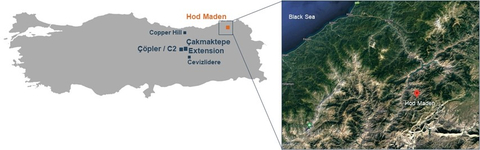 Figure 1. Location of the Hod Maden project relative to SSR Mining’s assets in Türkiye. (Photo: Business Wire)