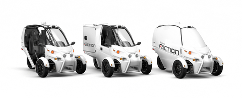 Self-driving Faction vehicles developed on the Arcimoto EV platform (Photo: Business Wire)