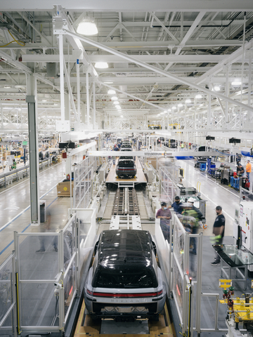 The R1 line at the Rivian plant in Normal Illinois - image by Nathan Heleine (Photo: Business Wire)