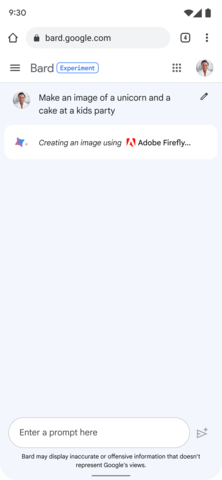Google Bard x Adobe Firefly Image (Graphic: Business Wire)