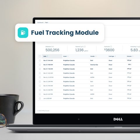 A screenshot from the new Whip Around fuel tracking module (Photo: Business Wire)