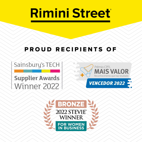 original Rimini Street honored with multiple awards for extraordinary service and leadership. (Graphic: Business Wire)