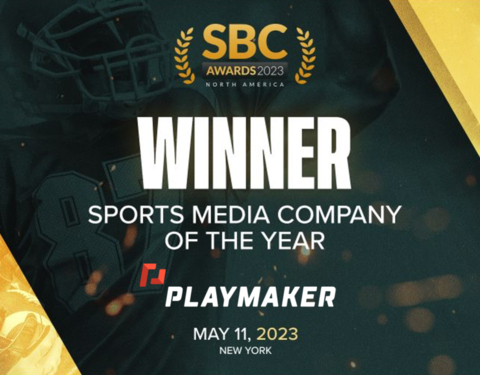 Playmaker Capital Named Sports Media Company of the Year (Graphic: Business Wire)