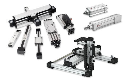 The image shows a range of Norgren's products which will be displayed at Automate 2023. (Photo: Business Wire)