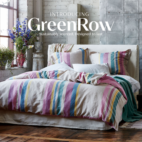 Colorful Stripe Cotton Linen Bedding from GreenRow (Photo: Williams Sonoma)