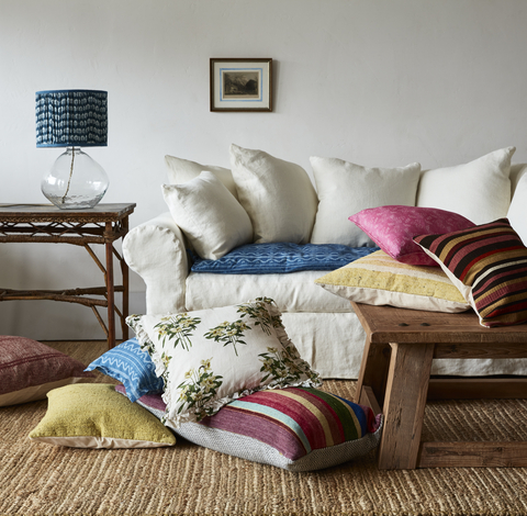 Sofa , pillows and lighting from GreenRow (Photo: Williams Sonoma)