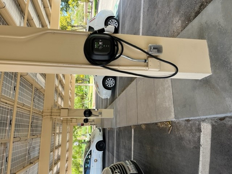 TurnOnGreen EV P700G level - 2 networked high-powered charger for public access at Boulder City Civic Center providing EV charging services to city employees, local businesses, residents and visitors of Boulder City. The project features multiple high-power, networked EVP700G EV chargers that can be activated using the TurnOnGreen App, RFID cards, or a unique QR code on each charger.  www.TurnOnGreen.com (Photo: Business Wire)