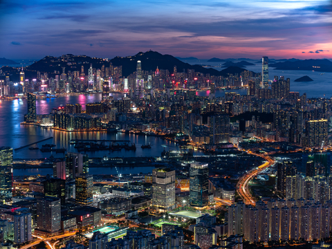 Stunning nighttime views of Hong Kong's Victoria Harbour (Photo: Business Wire)