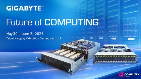 GIGABYTE presentará en COMPUTEX 2023 sus soluciones de IA e informática líderes en el mercado con el lema "El futuro de la computación" (Graphic: Business Wire)