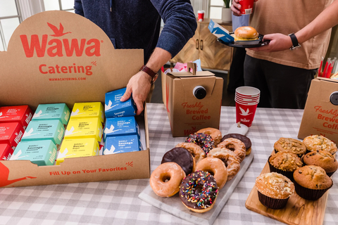 Workplaces can now use the ezCater marketplace to order Wawa Catering for breakfast and lunch.  (Photo: Business Wire)
