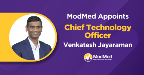 Venkatesh Jayaraman joins ModMed as Chief Technology Officer (Photo: Business Wire)