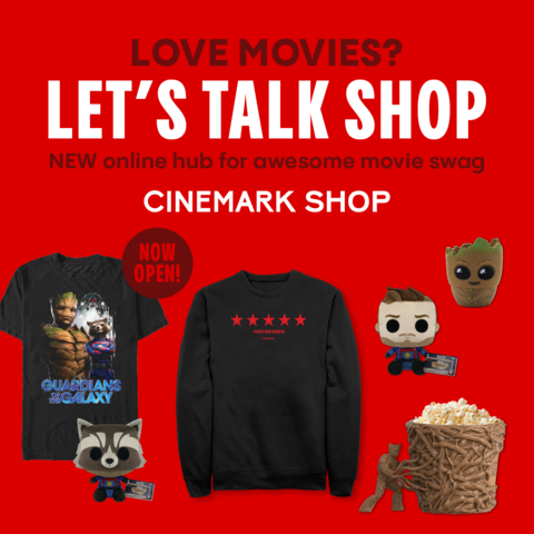 Cinemark launches online merchandise store, The Cinemark Shop. (Graphic: Business Wire)